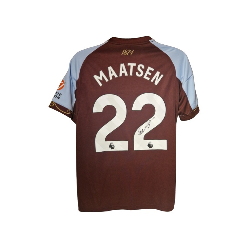Ian Maatsen's Aston Villa 2025-26 Signed Home Football Shirt