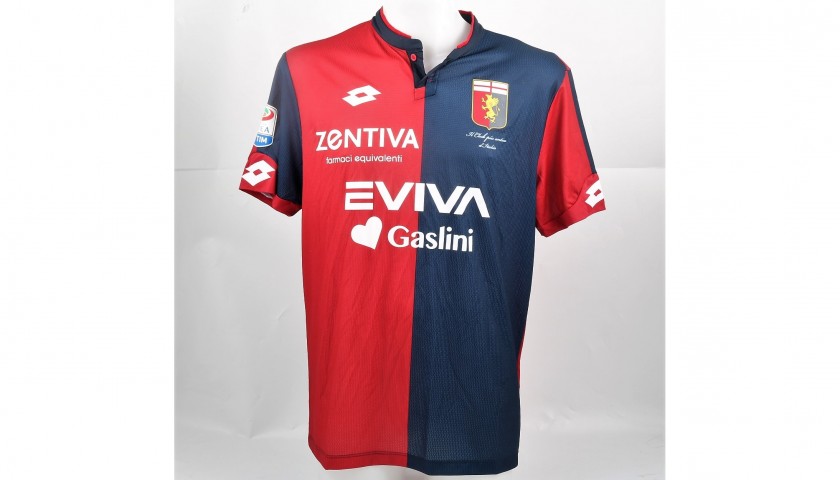Rigoni's UNWASHED Special Genoa-Sampdoria Match-Worn Shirt