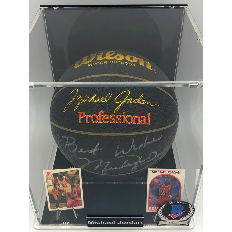 Michael Jordan's Pro Edition Signed Basketball Display