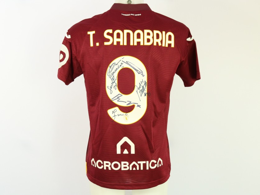 Sanabria Official Torino Shirt, 2023/24 - Signed by the Players