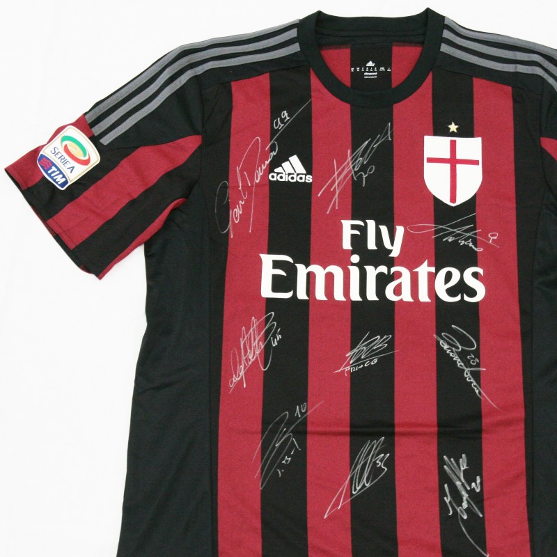 Maglia ufficiale Milan, Serie A 15/16 - autografata dai giocatori