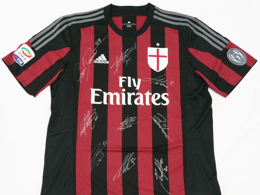 Maglia ufficiale Milan, Serie A 15/16 - autografata dai giocatori