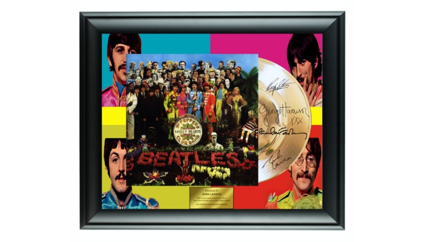 The Beatles “Sgt. Pepper” Framed Gold Record Display