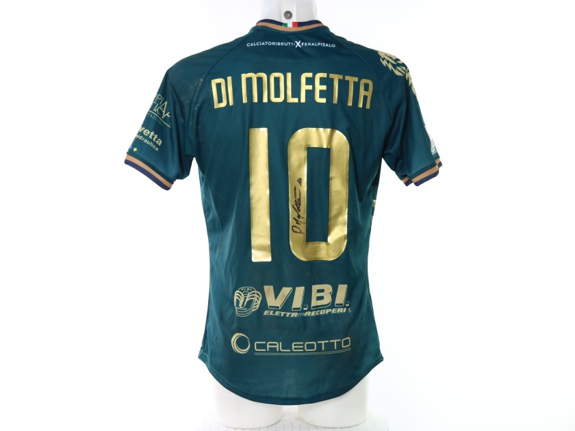Di Molfetta's Feralpisalò vs Virtus Verona CALCIATORIBRUTTI Unwashed Signed Shirt, 2025