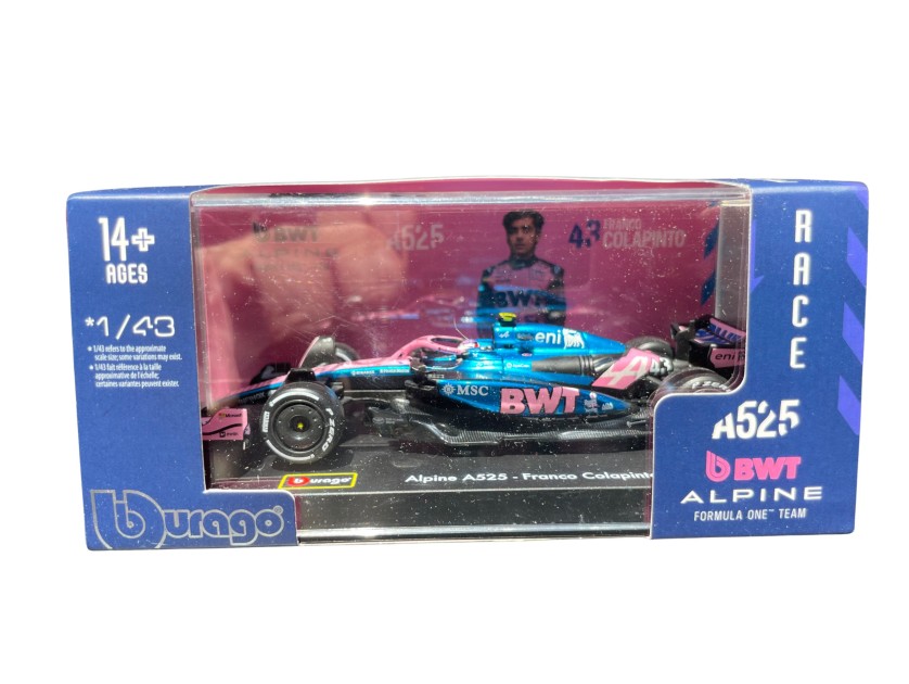 Alpine A525 BWT Formula 1 Model Car, Scale 1:43 - Signed by Franco Colapinto