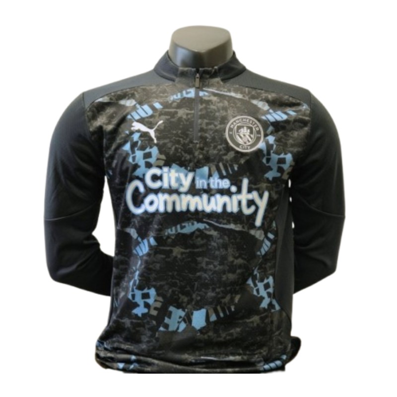 Vitor Reis' Worn Pre-Match Midlayer from Manchester City v Brighton & Hove Albion