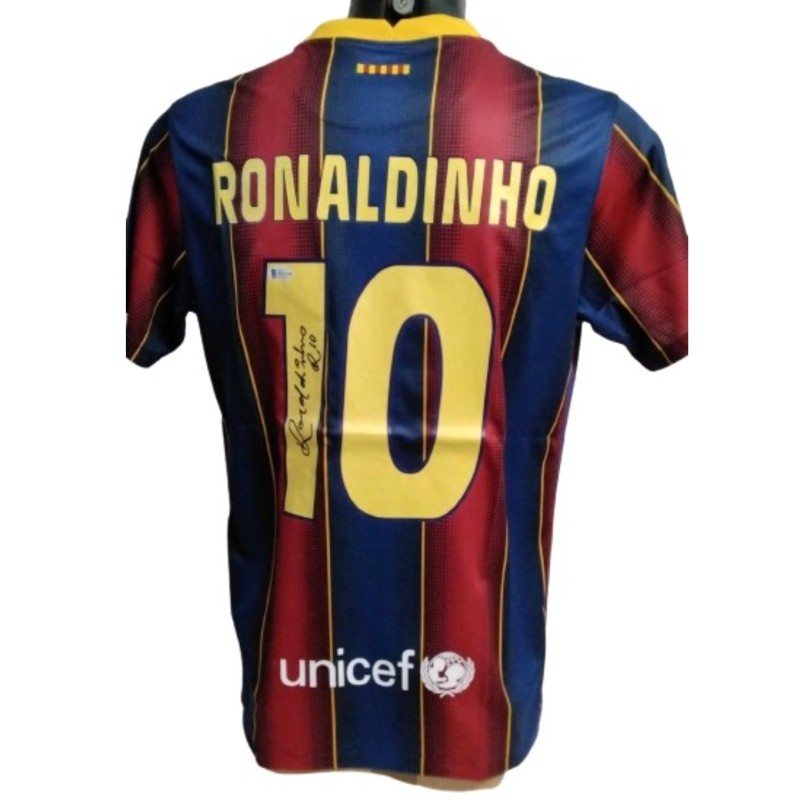 Ronaldinho Barcelona Replica Signed Shirt, 2020/21 
