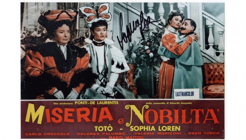 "Miseria e Nobiltà" Photograph Signed by Sophia Loren
