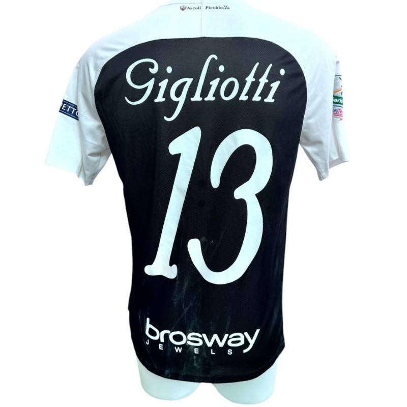 Gigliotti's Ascoli Match-Worn Shirt, 2017/18