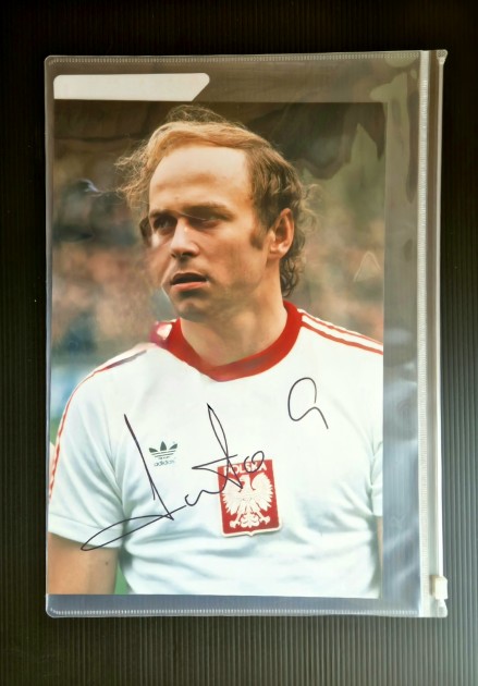 Grzegorz Lato's Poland Signed Picture 