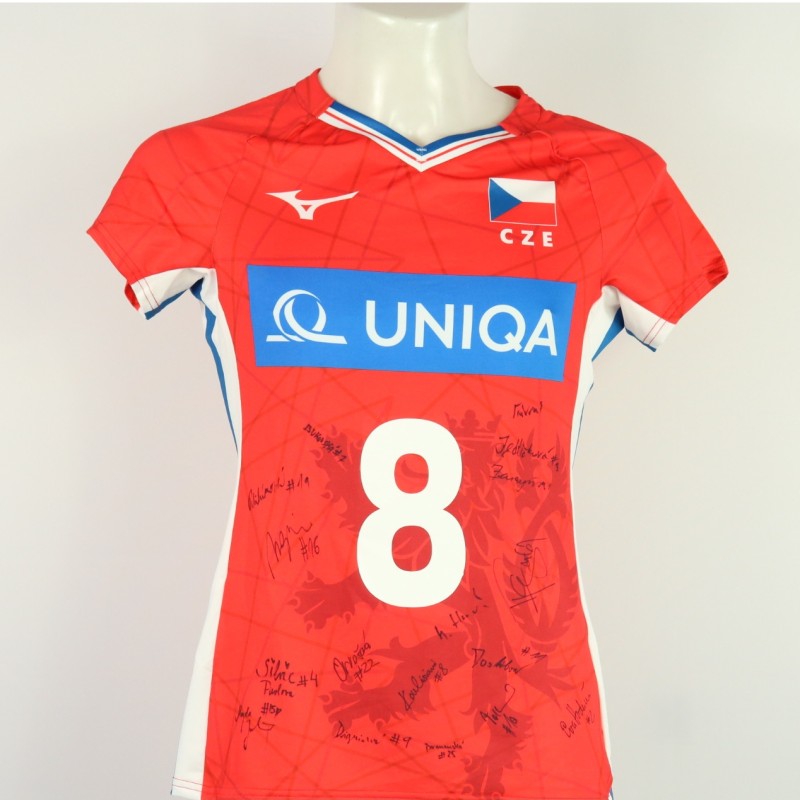 Jersey of the Czech Republic - athlete Koulisiani - of the men's national team at the European Championships 2023 - autographed by the team
