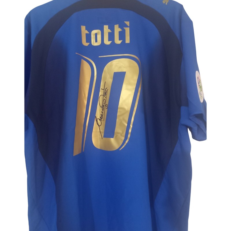 Totti Official Italy Signed Shirt, WC 2006