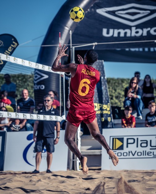 Official AS Roma Jersey Worn by Aldair for the Footvolley Derby