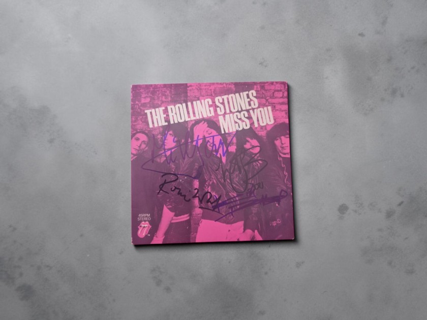 The Rolling Stones Miss You Signed Vinyl 45