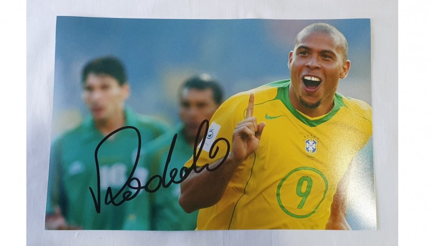 Fotografia autografata da Ronaldo