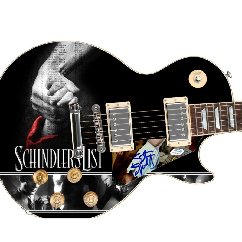 Steven Spielberg Signed Custom Graphics Guitar
