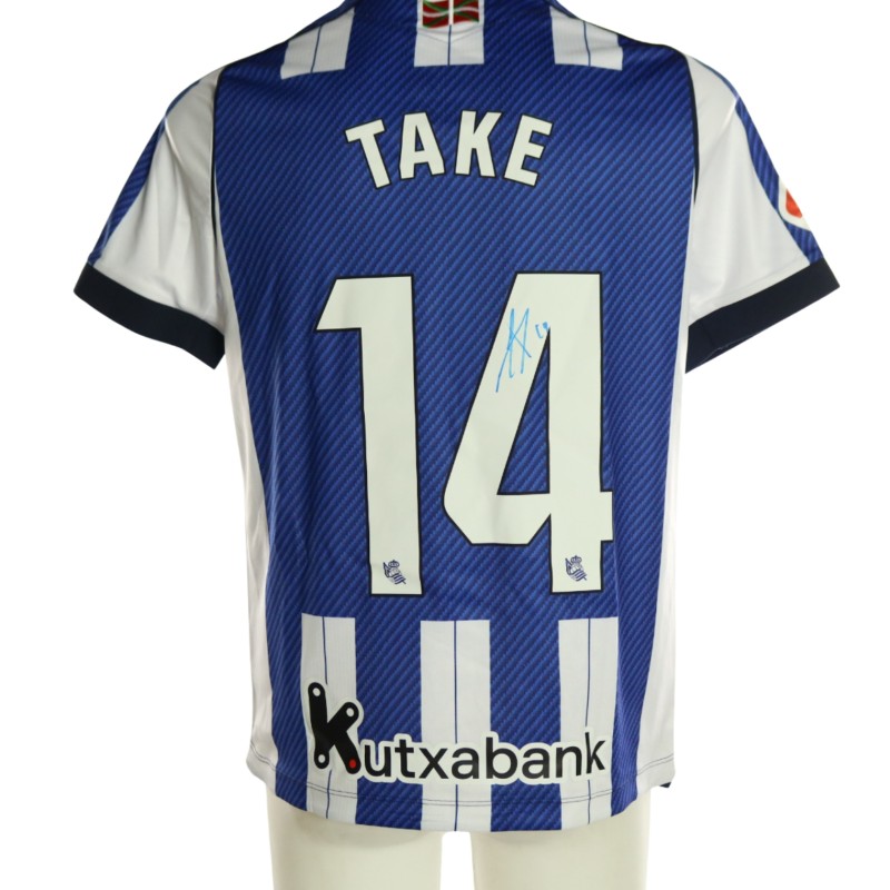 Take's Signed Unwashed Shirt, Real Sociedad vs Real Betis 2026
