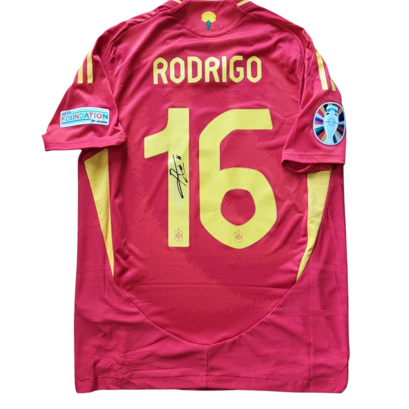 Maglia Gara Rodrigo Spagna vs Inghilterra, Finale EURO 2024 - Autografata