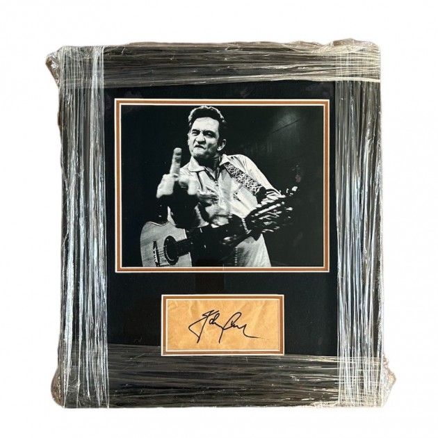 Johnny Cash Signed Display