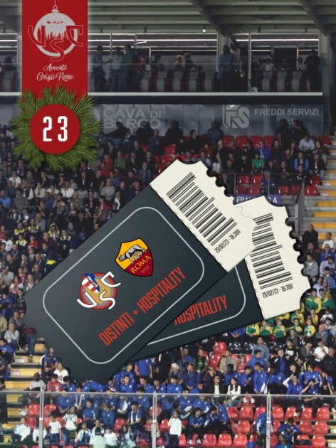 Two "Distinti" Tickets with Hospitality for the Cremonese-Roma Match