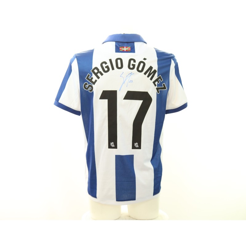 Sergio Gomez's Real Sociedad vs Dynamo Kyiv Signed Unwashed Shirt, Europa League 2024