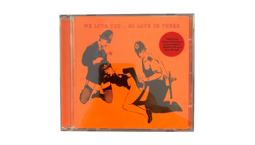 CD with Artwork by Banksy -  "We Love You... So Love Us Three"