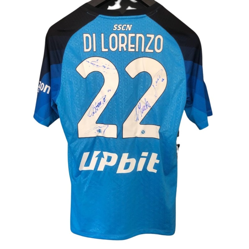 Di Lorenzo Official Napoli Shirt, 2022/23 - Signed by the Players