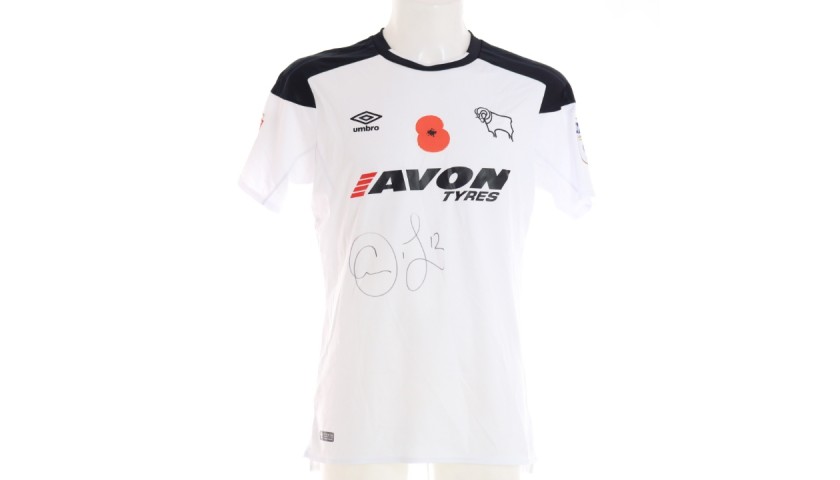 Baird's Worn and Signed Derby County Poppy Shirt