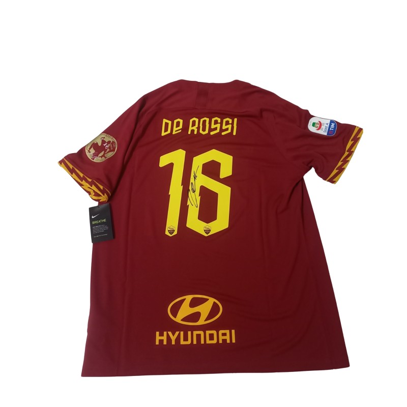 De Rossi's Roma Signed Farewell to Football Official Shirt, 2019