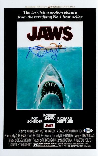 Richard Dreyfuss Signed Jaws Movie Poster
