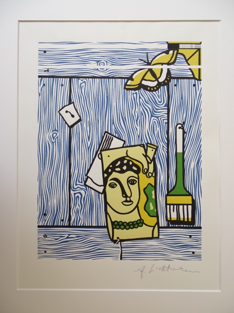 Roy Lichtenstein "Trompe-l'oeil with Léger Head and Paintbrush"