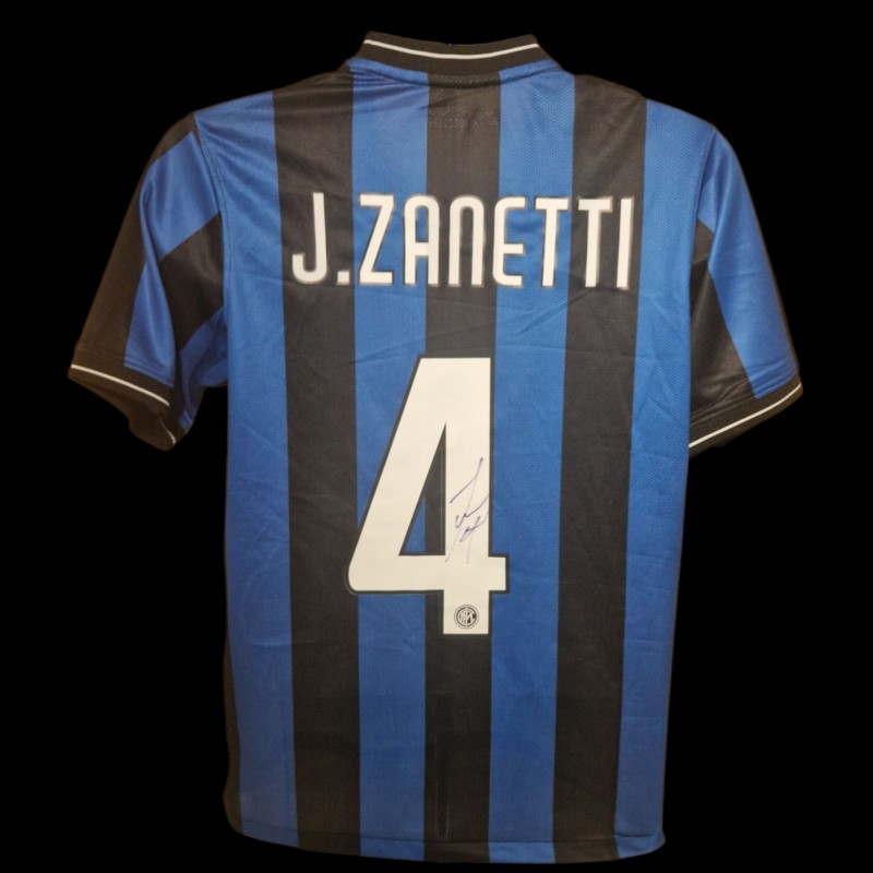 Javier Zanetti Signed Inter Milan 2010 Final Football Shirt