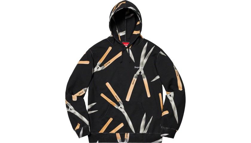 Shears Hooded Black Sweatshirt - Supreme S/S 2019 Collection