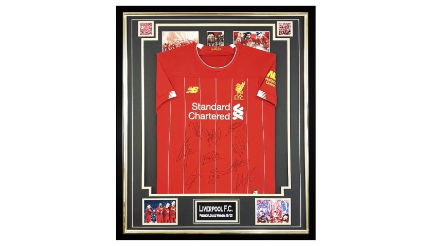 Liverpool FC's Signed and Framed Shirt - Premier League Winners