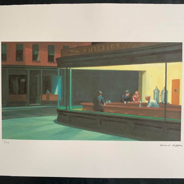 Edward Hopper Signed "Nighthawks"