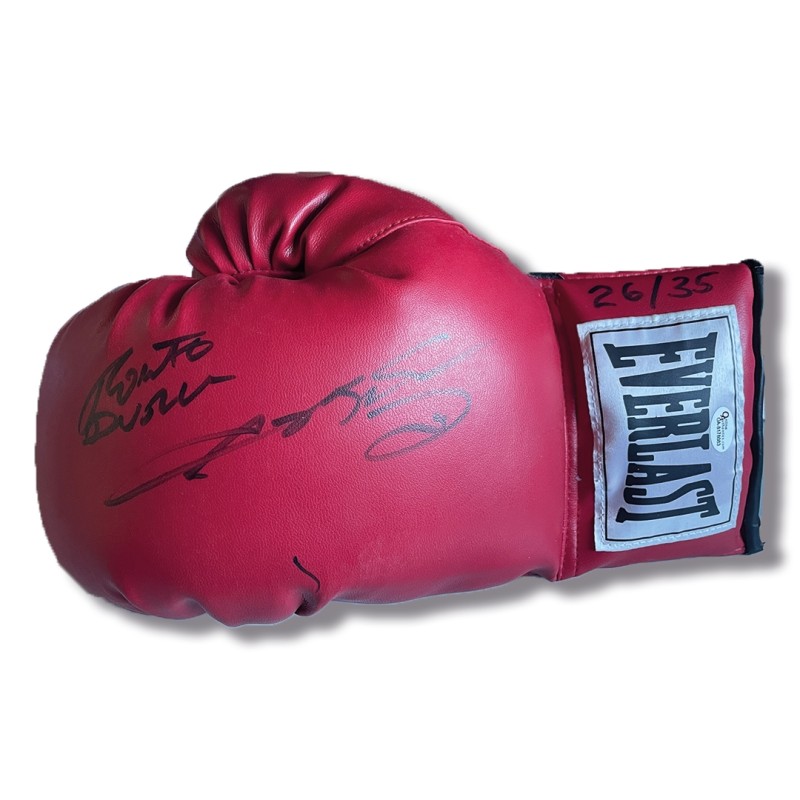 Roberto Duran And Sugar Ray Leonard Signed Boxing Glove 
