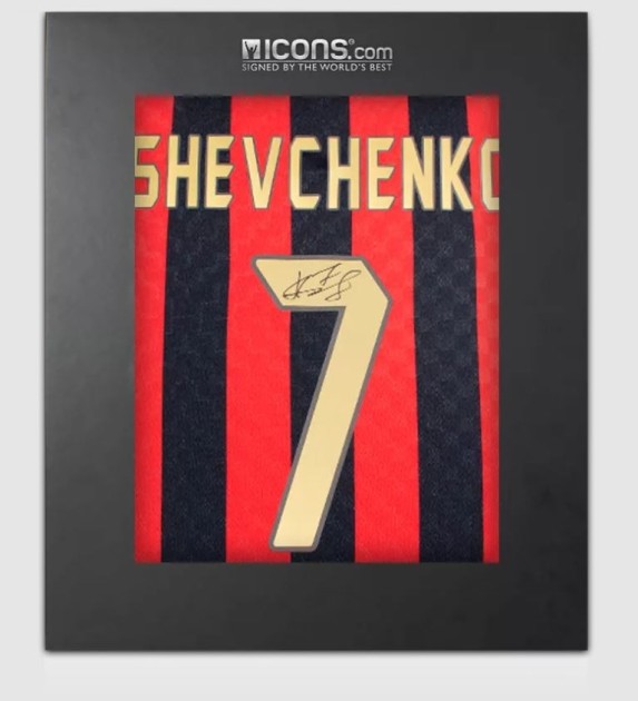 Andriy Shevchenko's AC Milan 1996 Signed Shirt In Deluxe Packaging