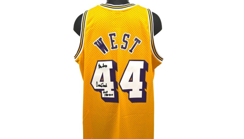 Lakers Jersey Signed by The Logo Jerry West - CharityStars