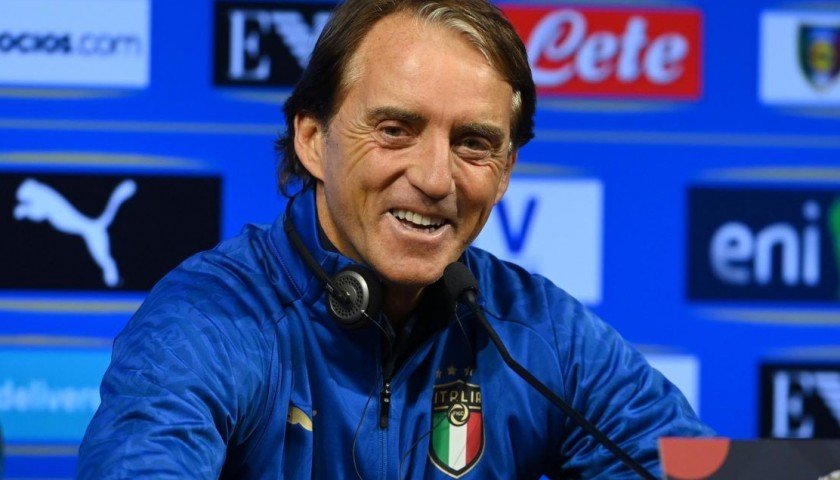 Maglia Roberto Mancini Italia, 2020 - Autografata