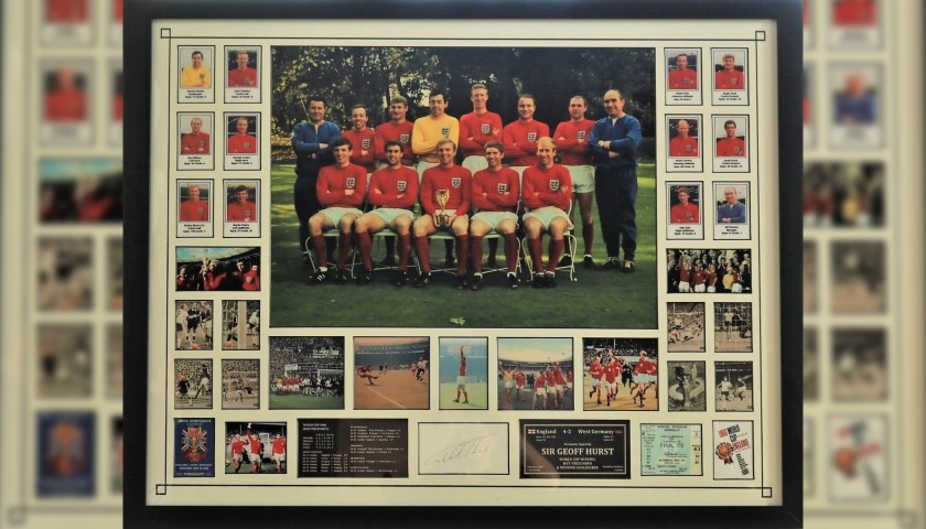 England World Cup 1966 Winners Montage Signed by Sir Geoff Hurst
