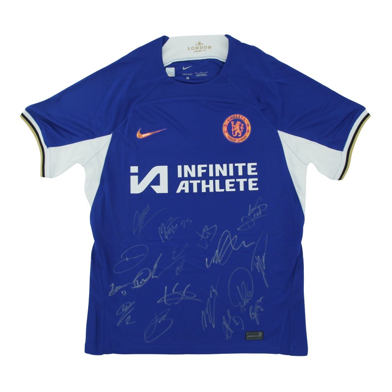 Chelsea FC 2023/24 Squad Signed Home Shirt