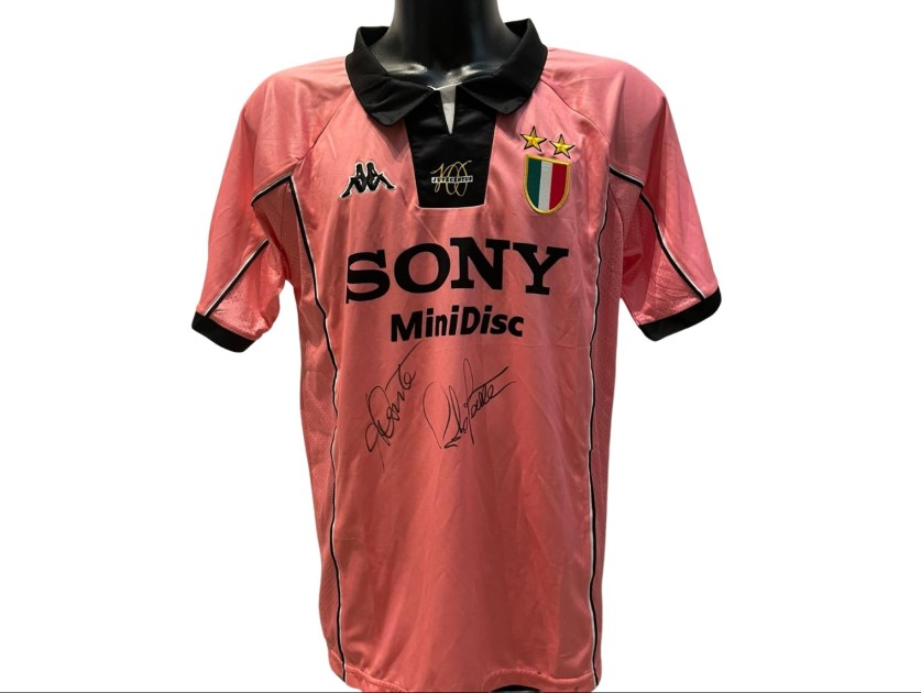 Maglia replica Centenario  Juventus, 1997/98 - Autografata da Antonio Conte e Paolo Montero