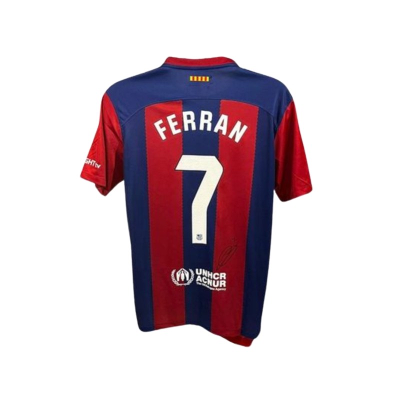 Ferran Torres' FC Barcelona 2023/24 Signed Replica Shirt