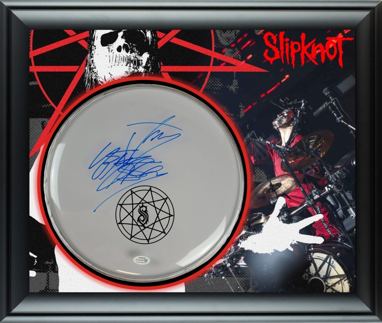 Jay Weinberg 'Slipknot' Signed Drumhead Display 