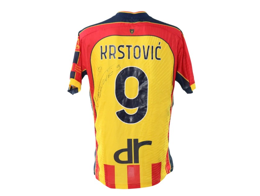 Maglia Krstovic Unwashed Lecce vs Lazio 2024 - Autografata