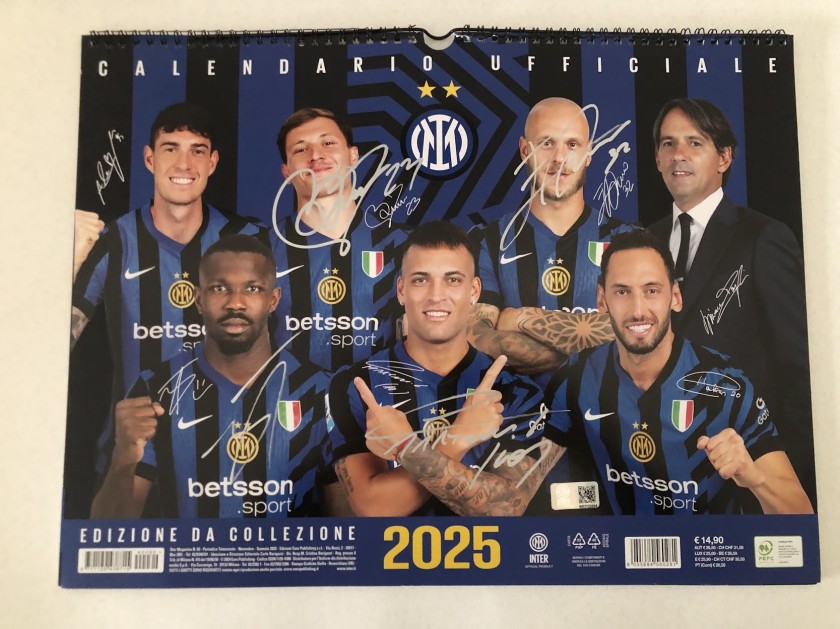 Calendario Ufficiale Inter 2025 - Autografato dai Giocatori