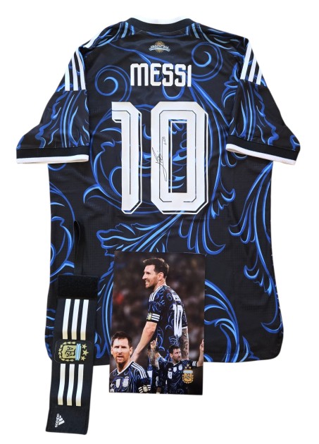 Messi's Signed Match-Issued Shirt, Argentina vs Zambia 2026 + Captain's Armband