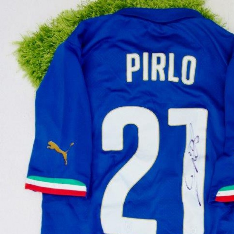 Pirlo Italy official authentic shirt signed, Brazil 2014 - #celebriamolamaglia #vivoazzurro