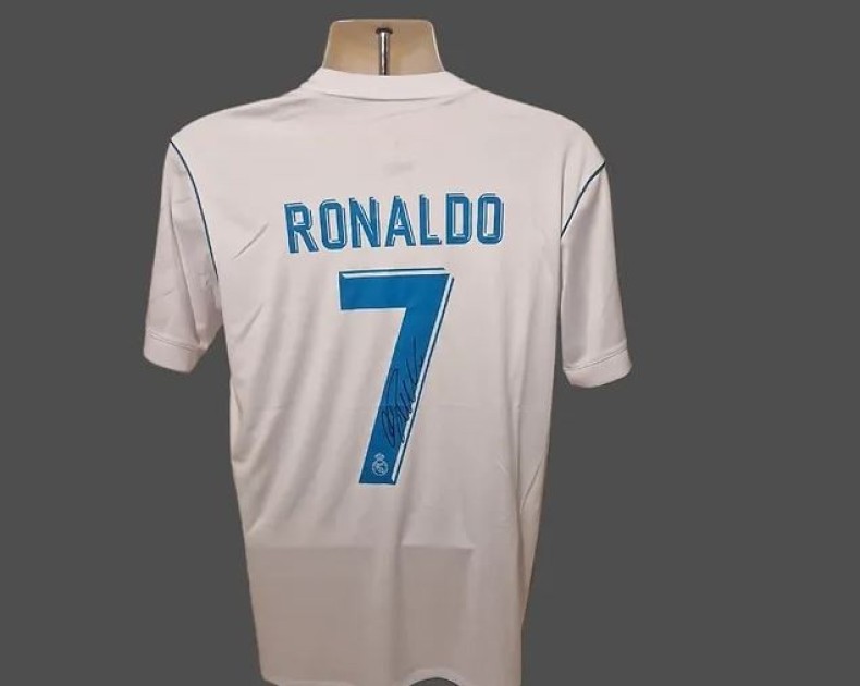 Cristiano Ronaldo's Real Madrid 2017/18 Signed And Framed Shirt