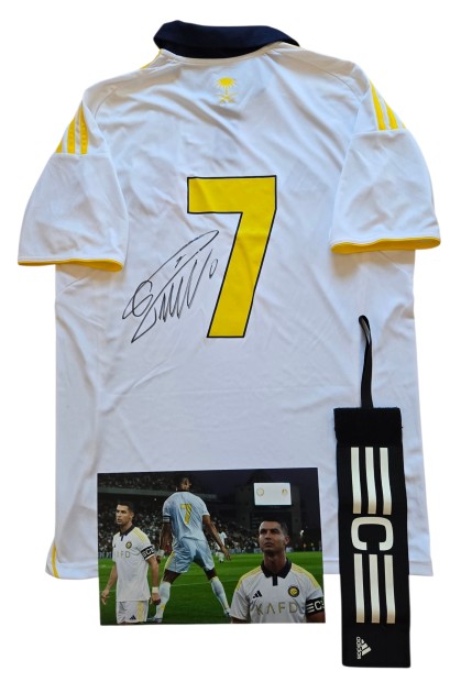 Maglia Gara Autografata Ronaldo Al-Nassr vs Rio Ave, 2025 + Fascia Capitano